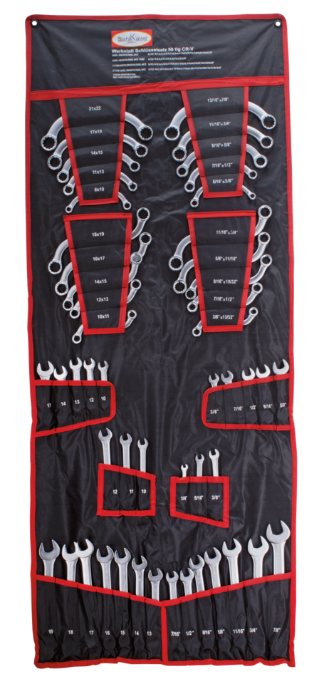 50-PIECE METRIC & INCH SIZE SPANNER ASSORTMENT - view 1