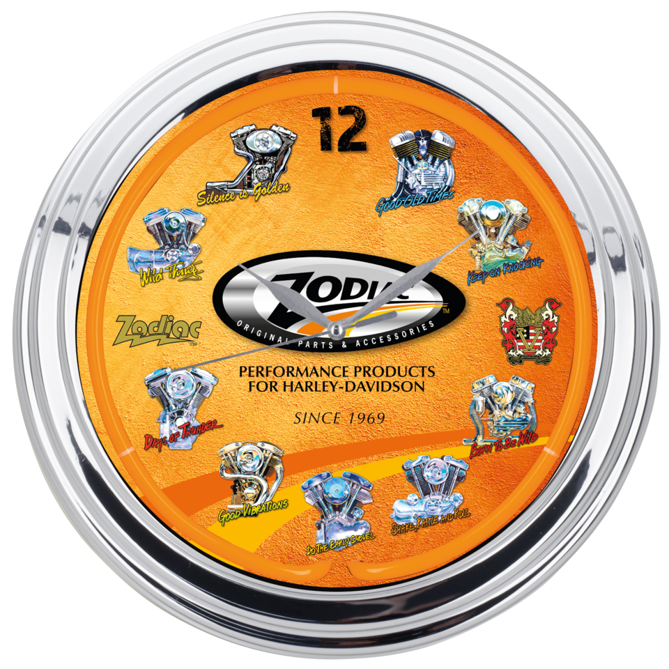 ZODIAC NEON WALL CLOCKS - view 1