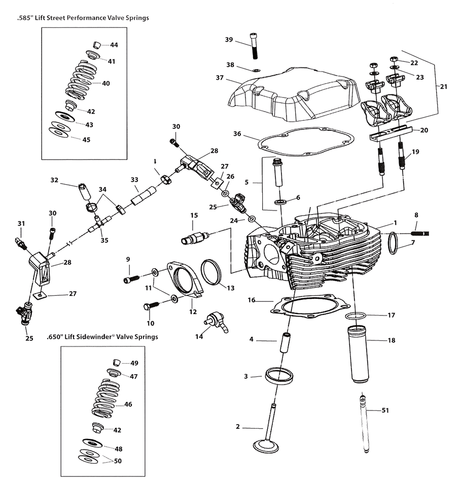 CYLINDER HEADS & PARTS FOR X-WEDGE ENGINES - view 1 Main image