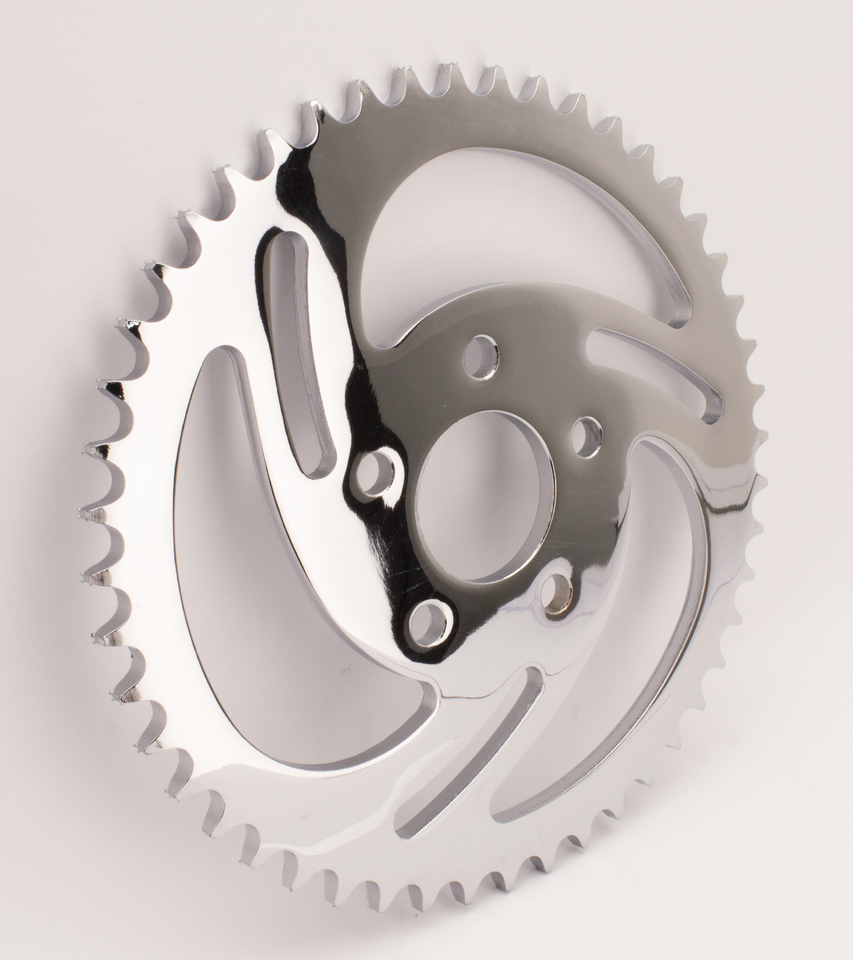 "SWIRLED" REAR SPROCKETS WITH CHROME FINISH - view 1
