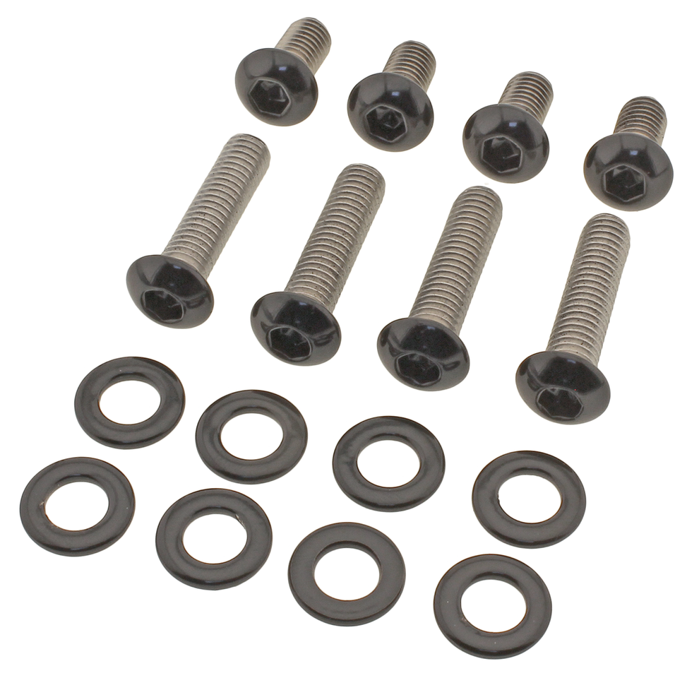 BLACK STAINLESS STEEL FRONT FENDER SCREW KITS - view 1