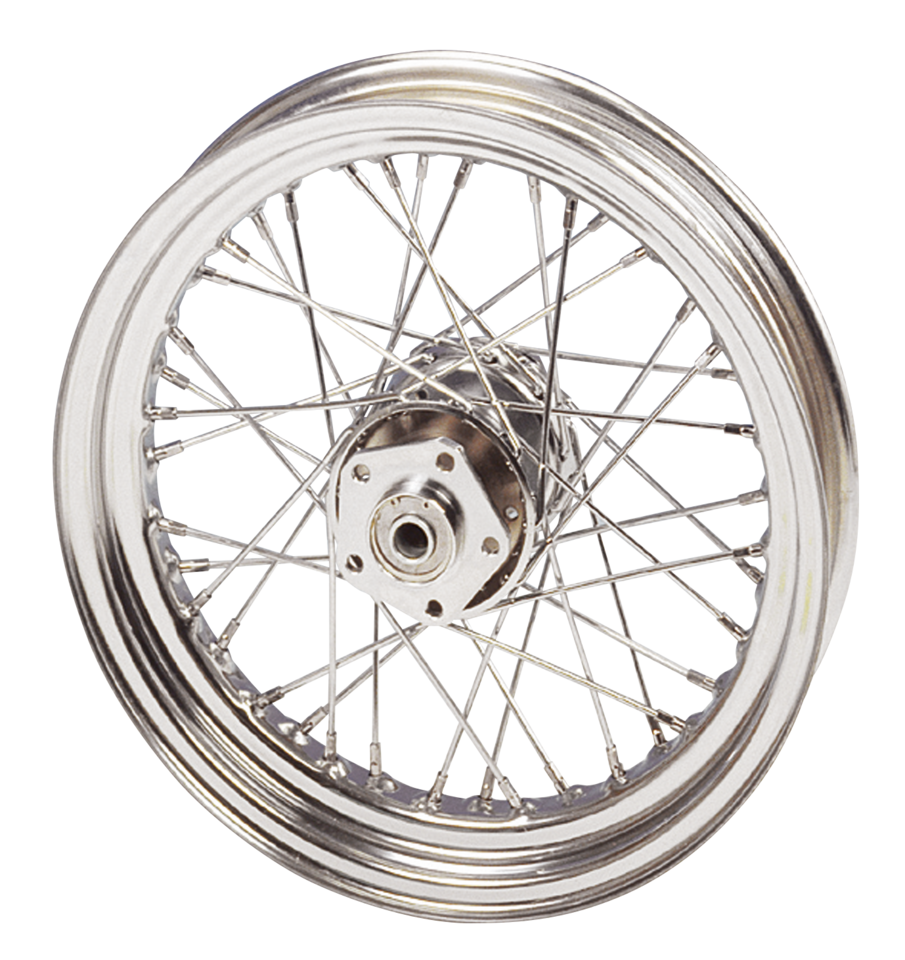 Front wheel assemblies 1986-1999 FLST, FLSTC, FLSTF & FLSTN SoftailNote:Pre-assembledSold as it is, no stock return, no warranty, 3.00"x16" with chrome spokes and chrome Zodiac hub (OEM 43005-86C) - view 2 Main image