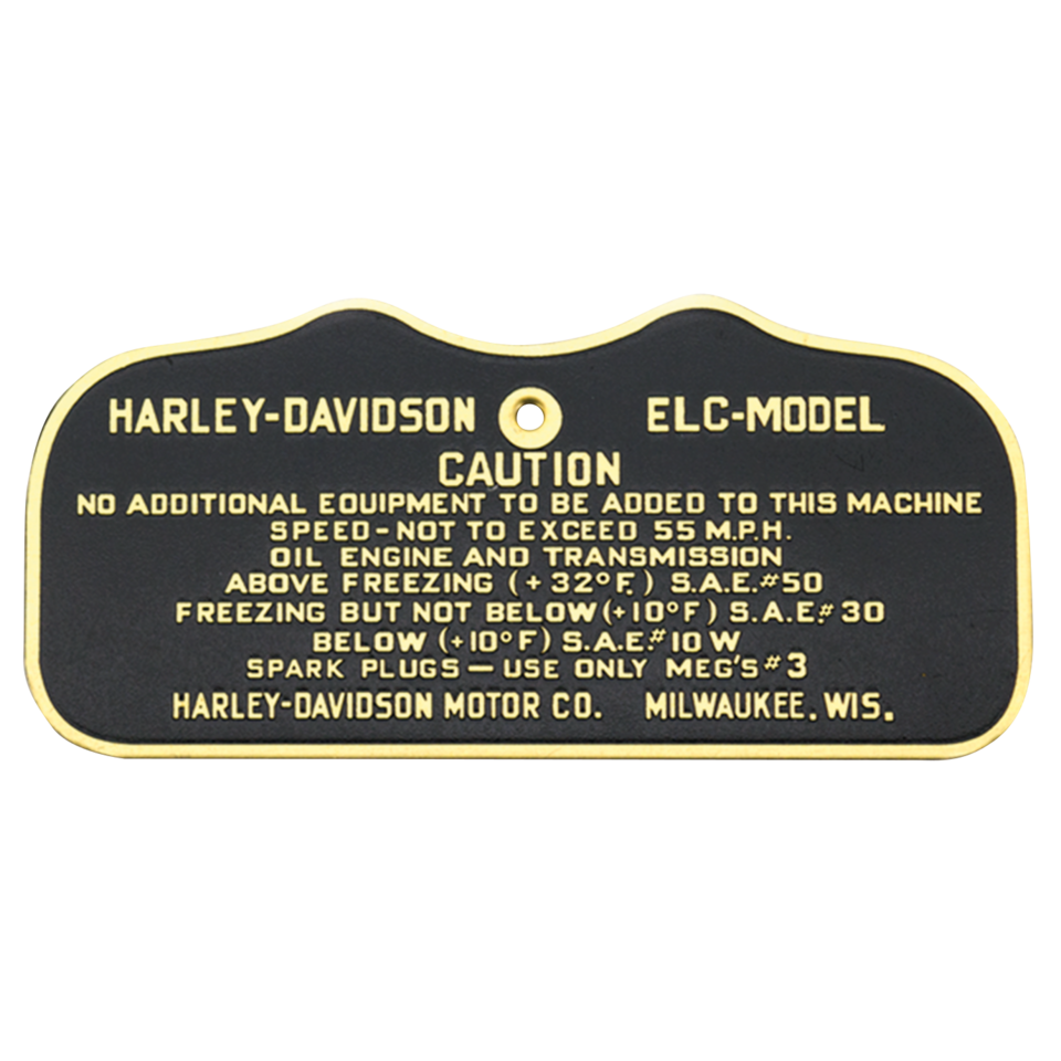 VINTAGE CAUTION & DATA PLATES - view 2