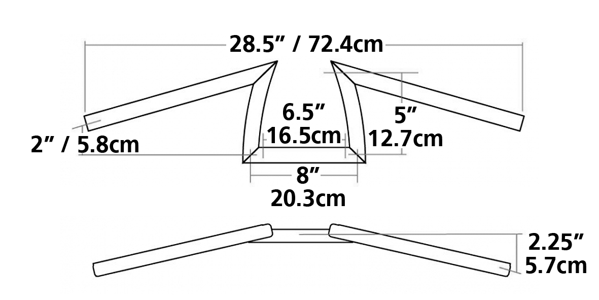 ZODIAC CUSTOM PRODUCTS ONE INCH DIAMETER DONKEY BAR HANDLEBARS Secondary image
