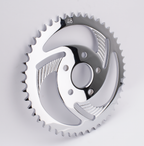 "SWIRLED" REAR SPROCKETS WITH CHROME FINISH - view 1
