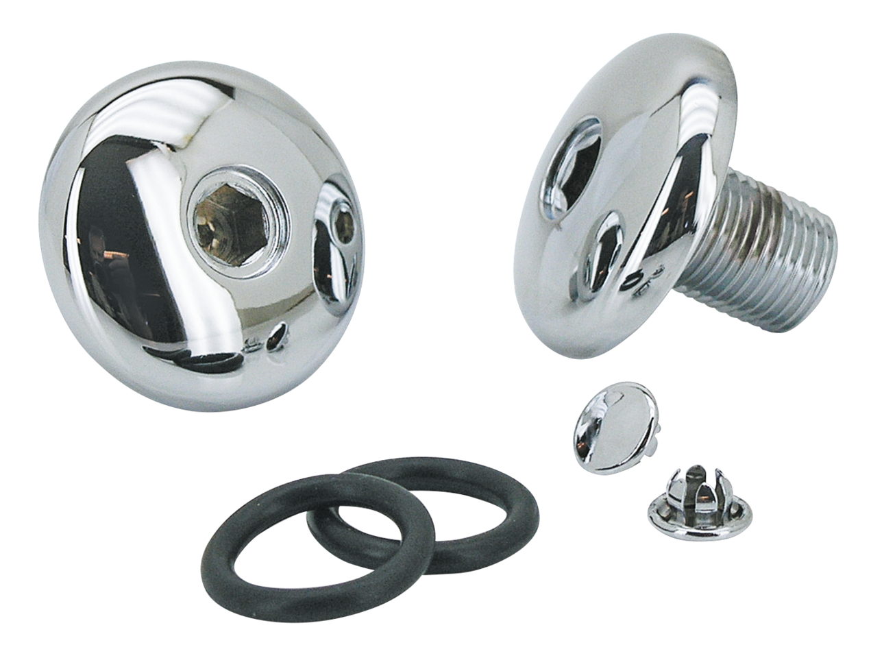 CHROME CUSTOM FORK TUBE CAP SCREWS Secondary image