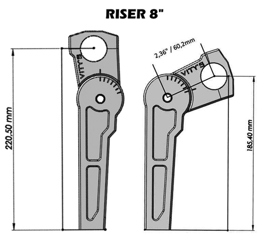 VITY'S ADJUSTABLE RISERS FOR MILWAUKEE EIGHT SOFTAIL - view 2