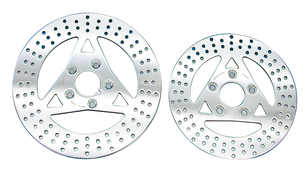 POLISHED STAINLESS STEEL DISC BRAKE ROTORS - view 1