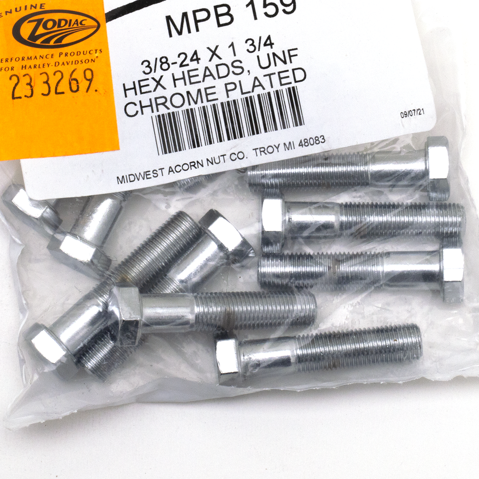 CHROME PLATED HEX HEAD CAP SCREWS ASSORTMENT - view 1