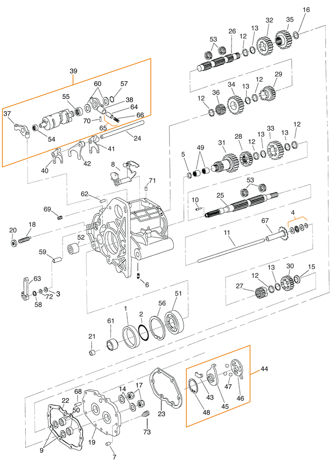 TRANSMISSION GASKET, O-RINGS AND SEALS FOR 5 SPEED BIG TWIN - view 1 Main image
