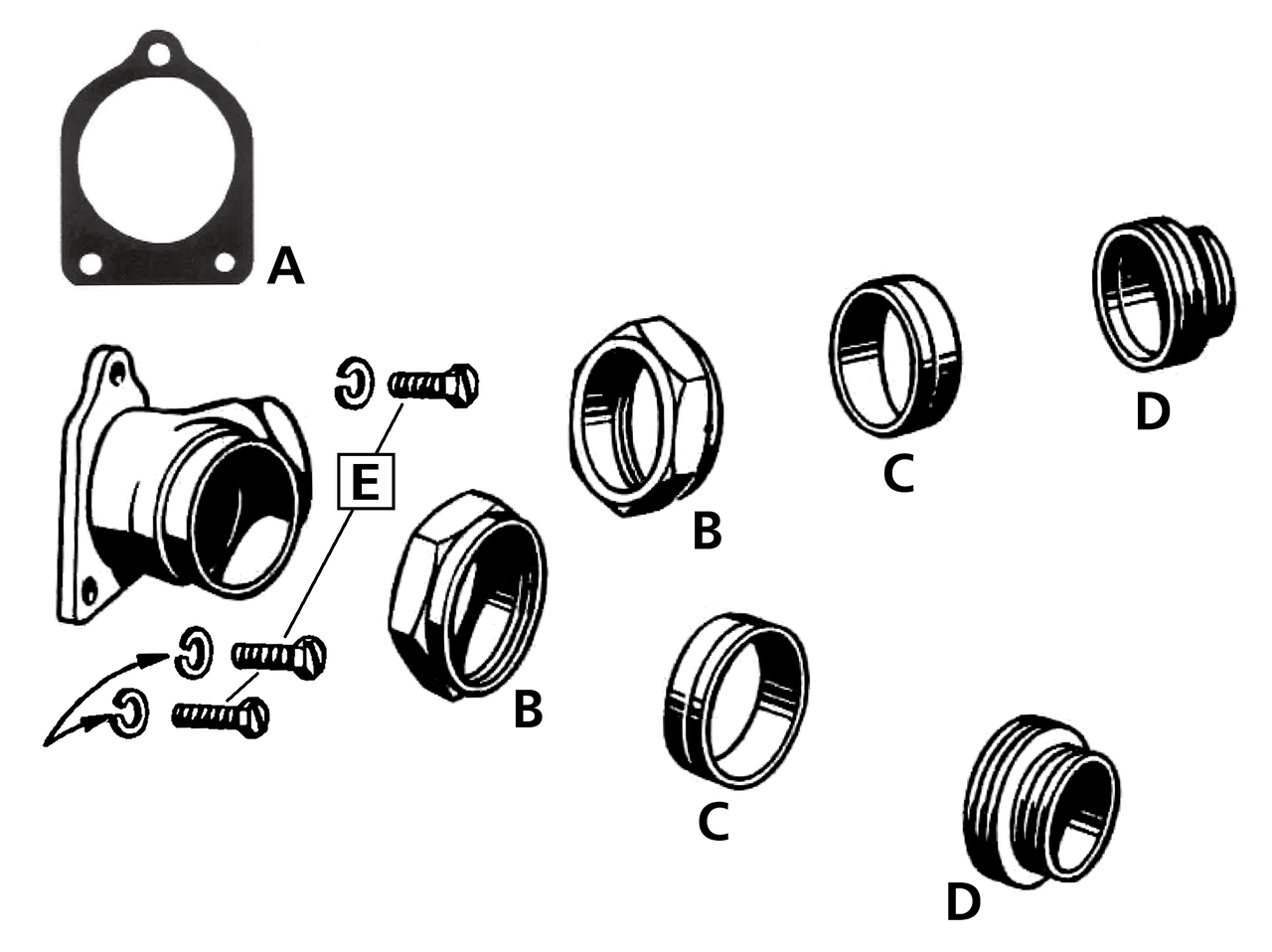 MANIFOLD PARTS FOR 45CI, EARLY OHV & SIDE VALVE MODELS - view 1