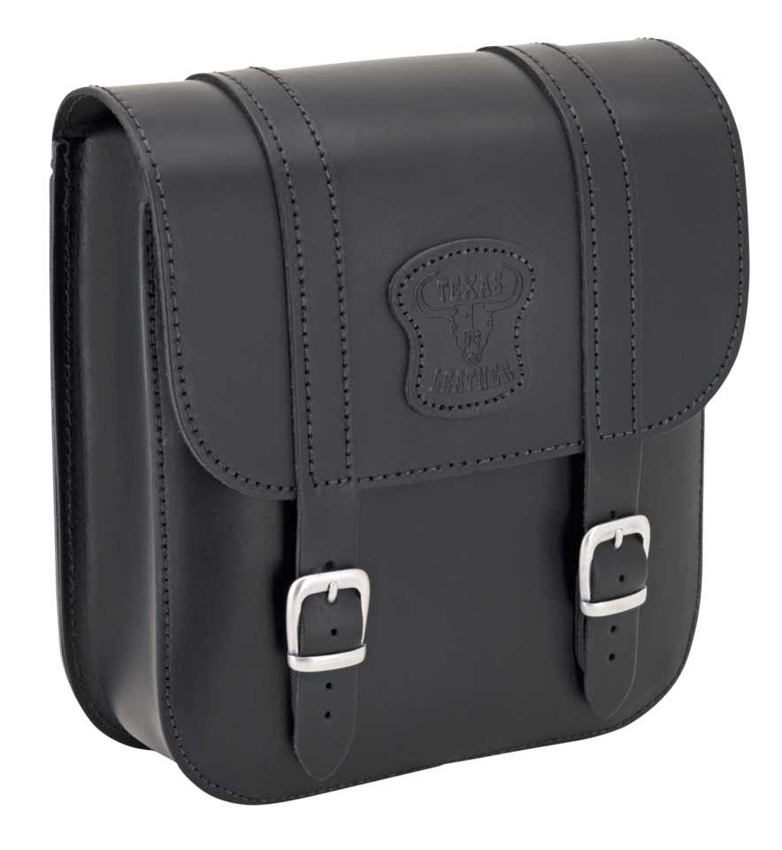 TEXAS LEATHER SQUARED SOFTAIL SWING ARM BAGS - view 1
