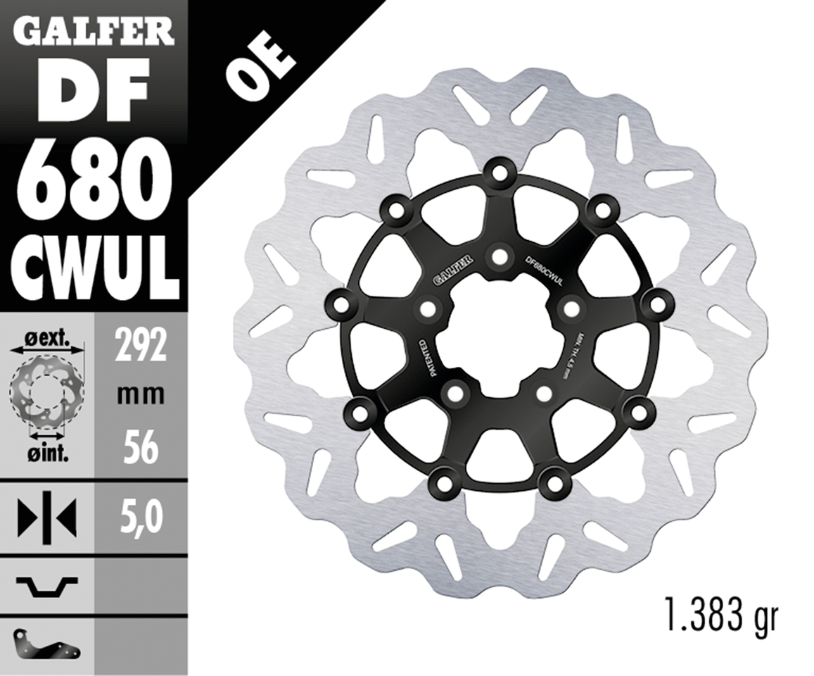 GALFER "WAVE" FLOATING DISC BRAKE ROTORS Secondary image
