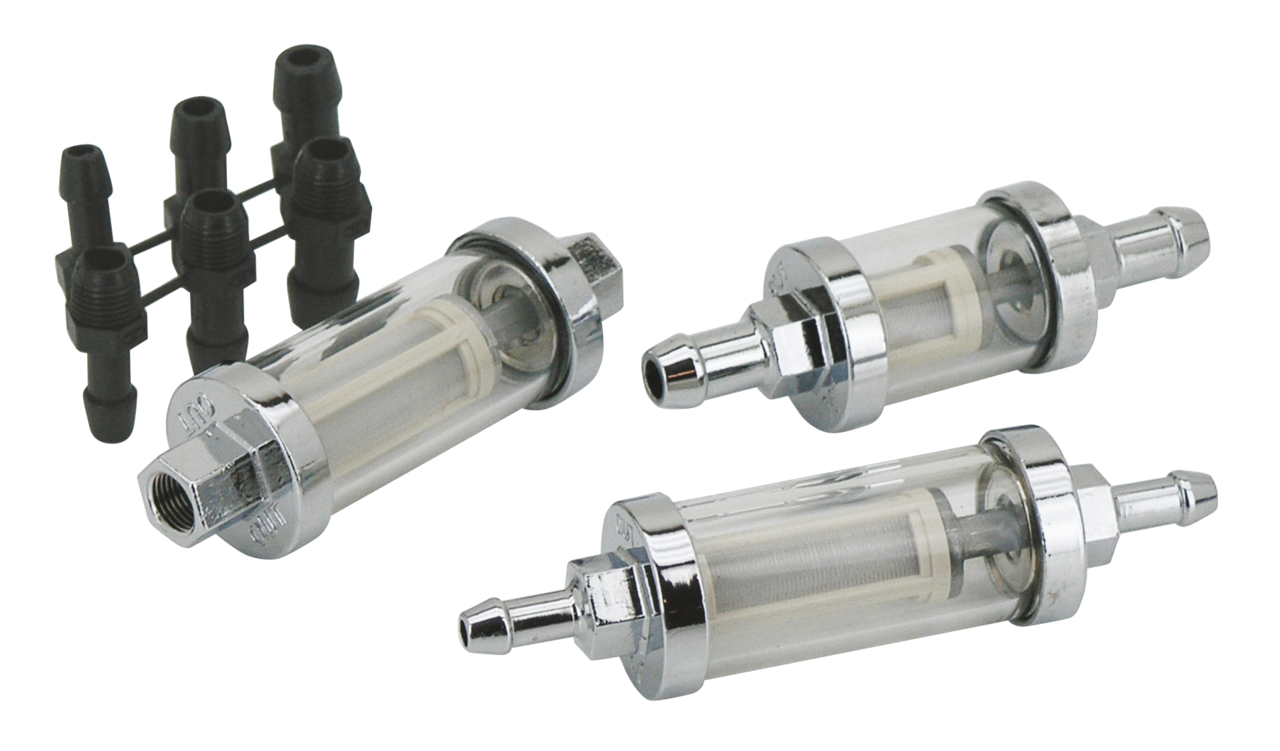 CHROME SEE-THROUGH FUEL FILTER - view 1