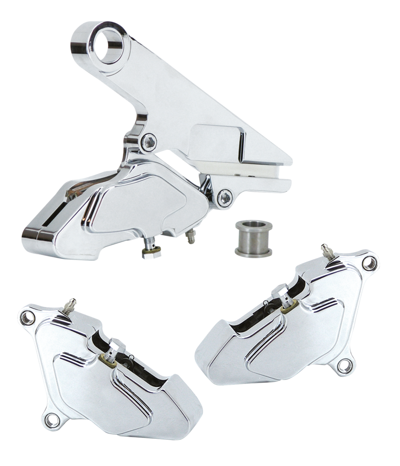 ZODIAC CHROME PLATED BILLET ALUMINUM CUSTOM STYLE BRAKE CALIPERS - view 1 Main image
