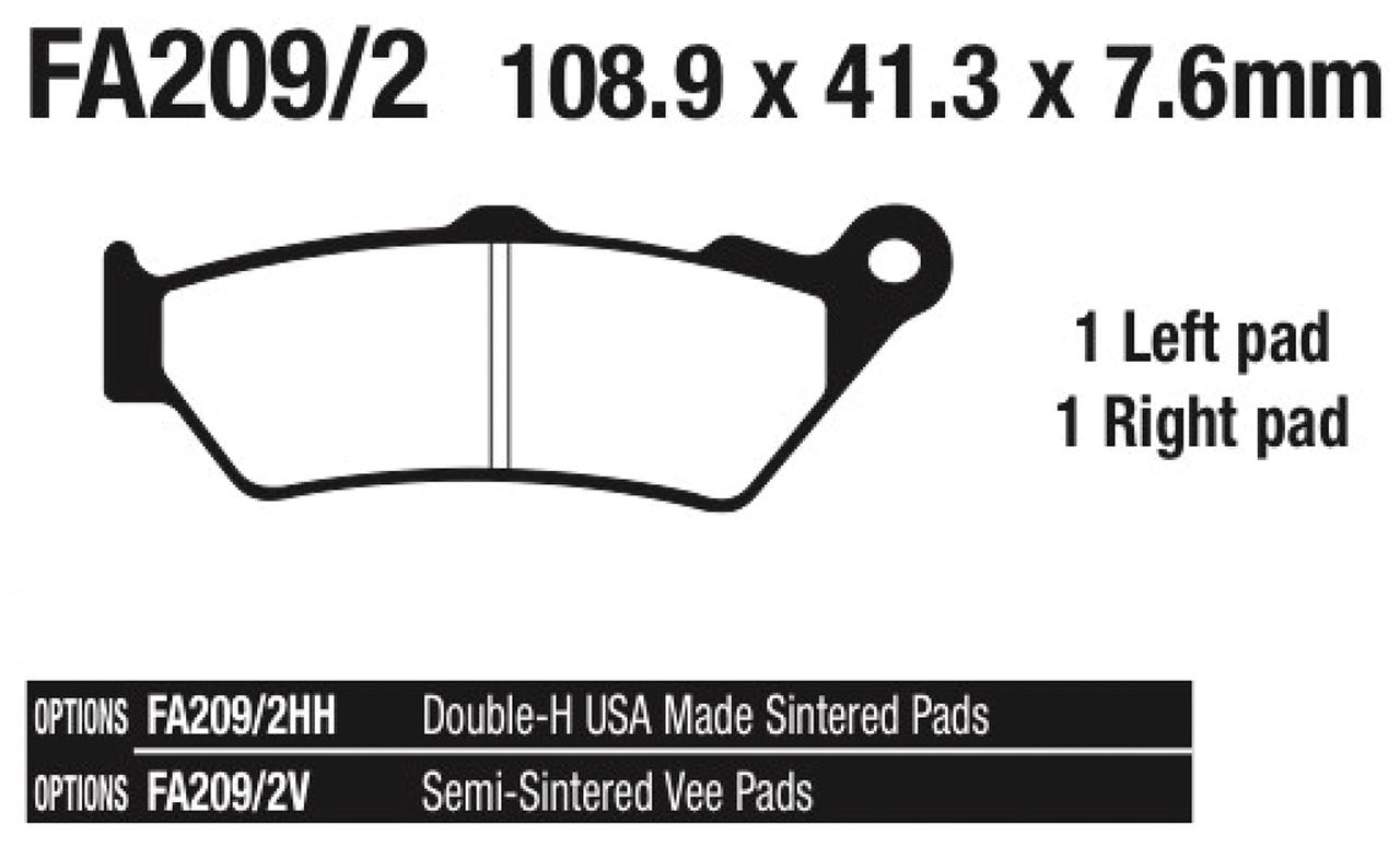 EBC FRONT DISC BRAKE PADS - view 1