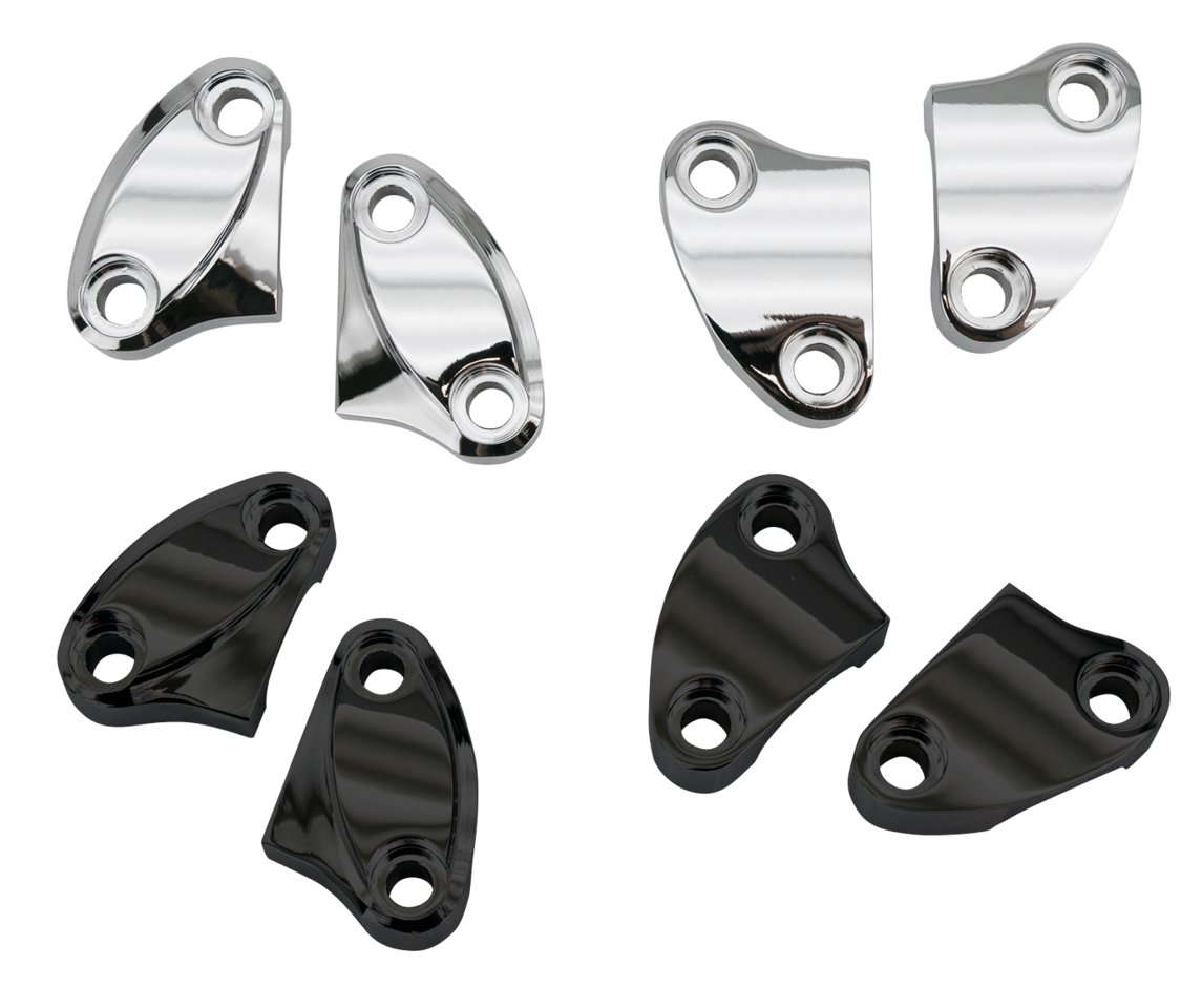 CHROME PLATED EARLY STYLE RISER CLAMPS - view 2