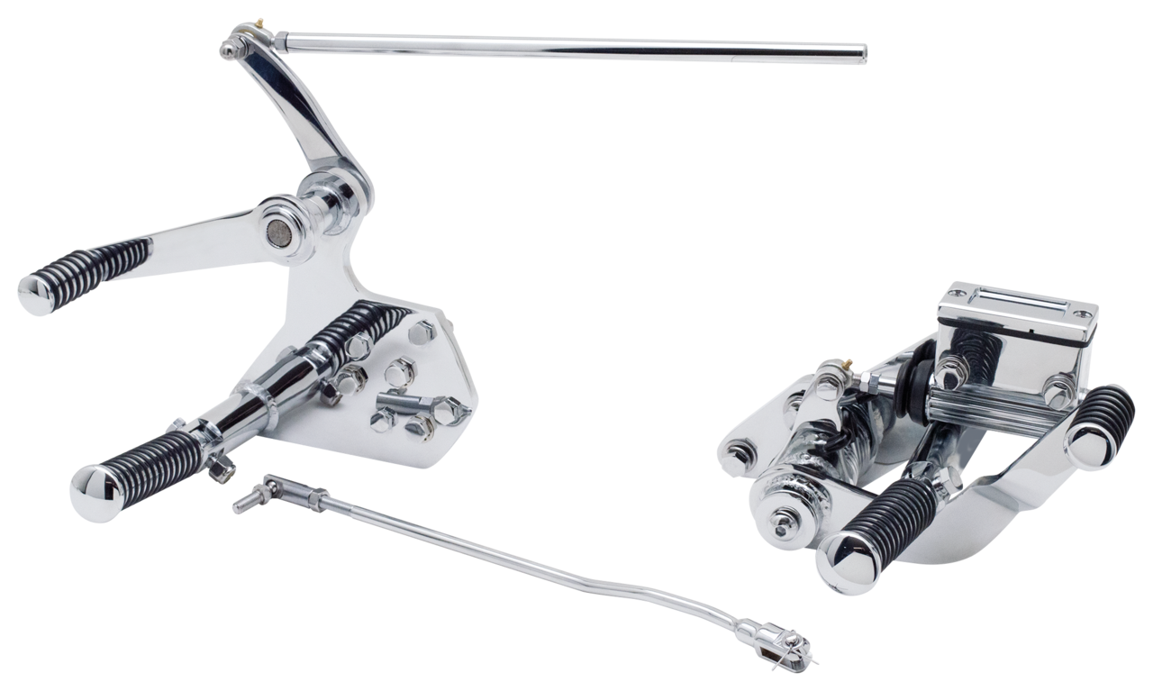CHROME FORWARD CONTROL KITS WITH MASTER CYLINDER FOR BIG TWIN - view 1