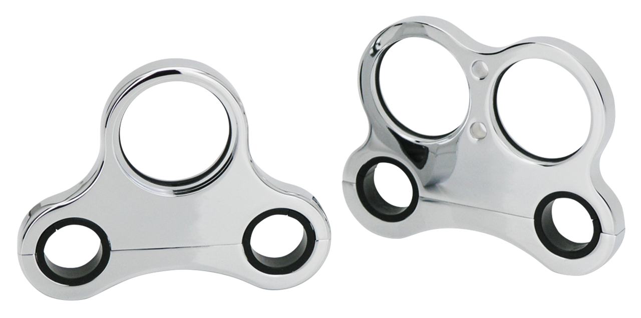 PRO-MAX CHROME BILLET GAUGE MOUNTS FOR T-BARS - view 1