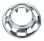 CHROME-PLATED SLOTTED WHEEL HUB COVER - view 1