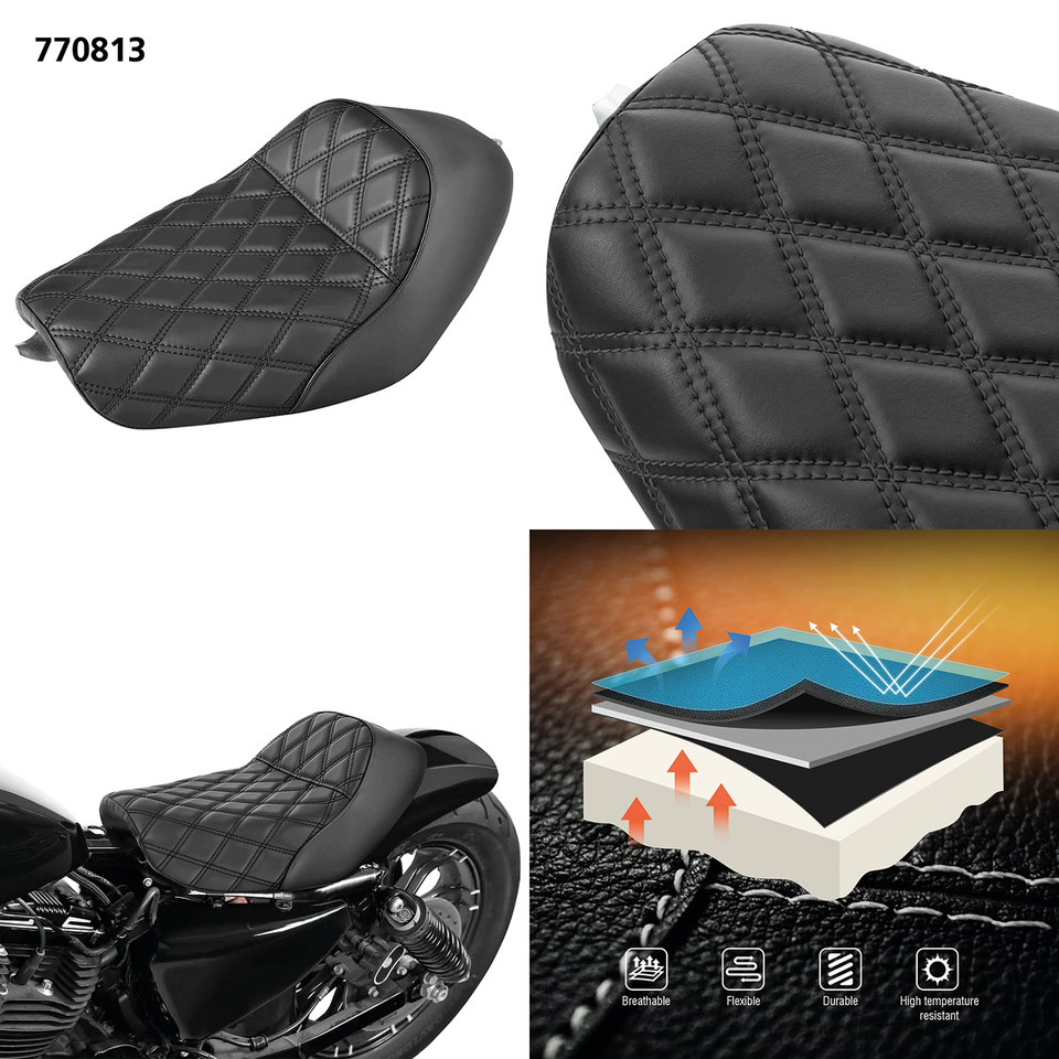 C.C. RIDER TAPER TAIL SOLO SEAT FOR SPORTSTER Secondary image