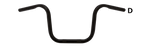 ZODIAC ONE INCH DIAMETER APE HANGER HANDLEBARS - view 1