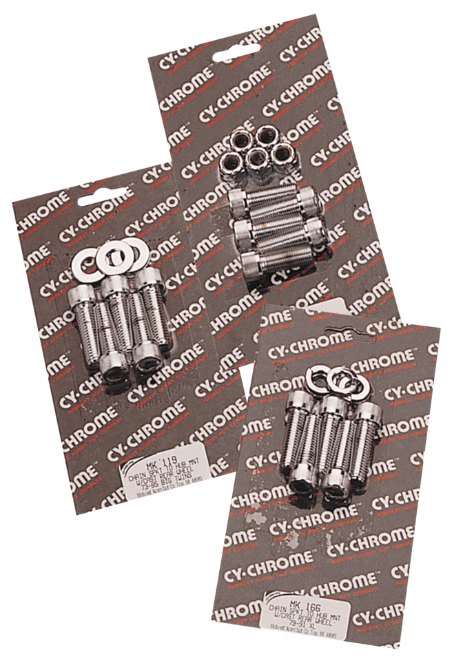 CHROME PLATED SPROCKET & PULLEY BOLTS & SCREWS - view 2