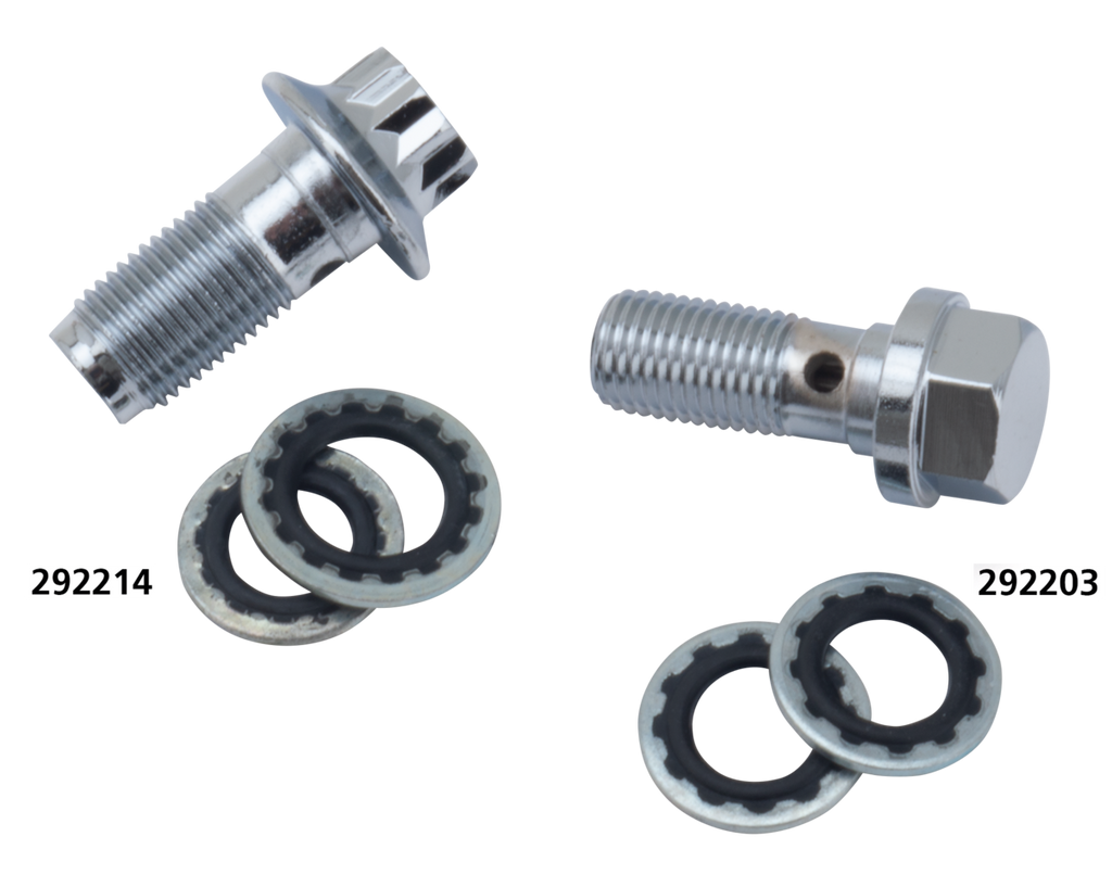 CHROME BANJO BOLTS AND WASHERS - view 1