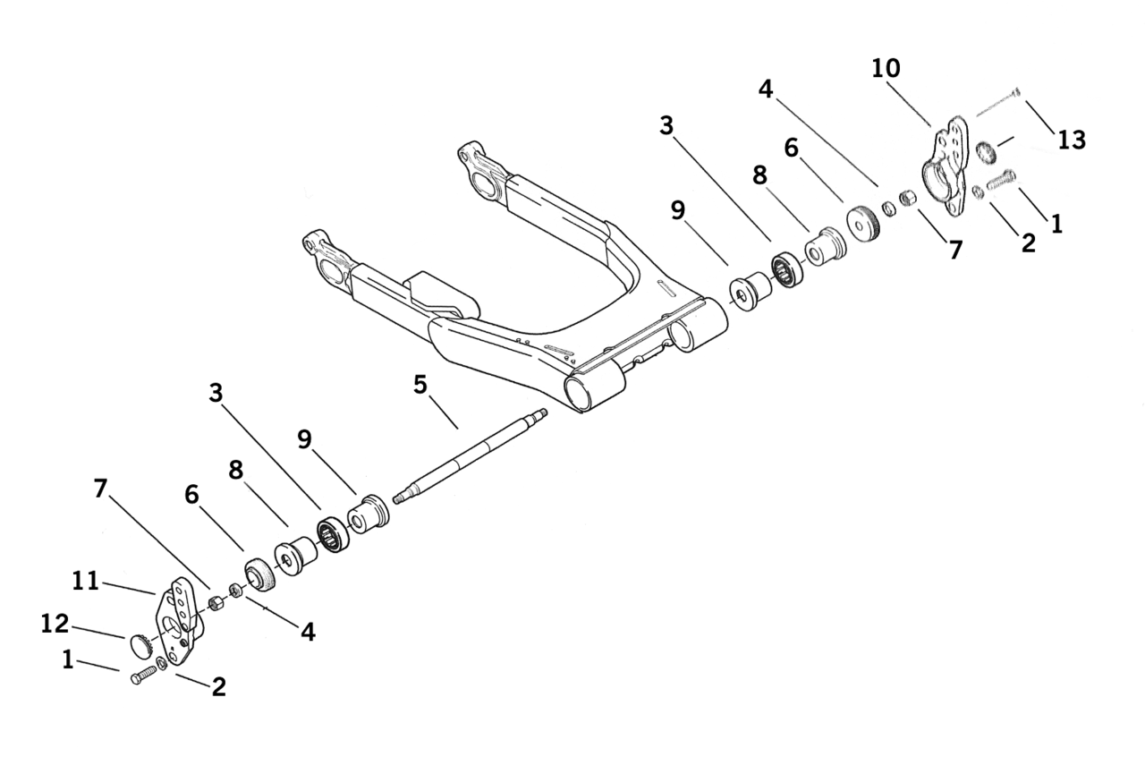 SWINGARM PARTS FOR TOURING 2002-2008 - view 1 Main image
