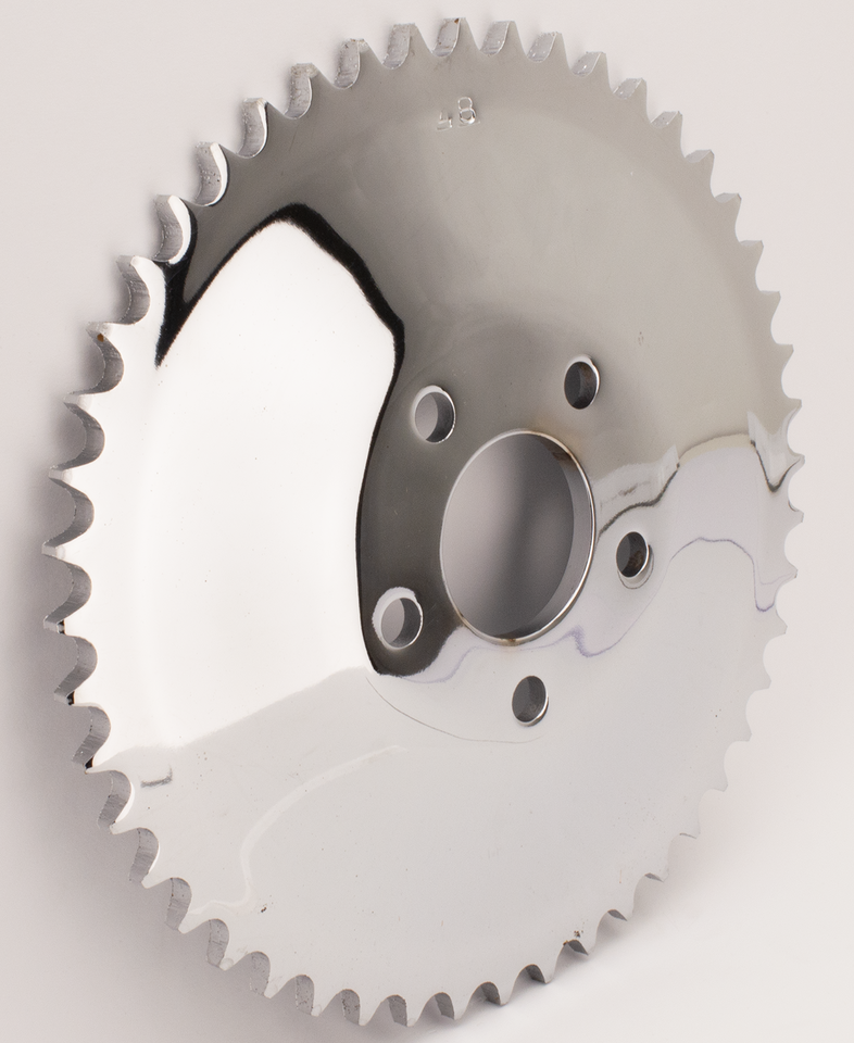 CHROME PLATED SOLID REAR SPROCKETS - view 1