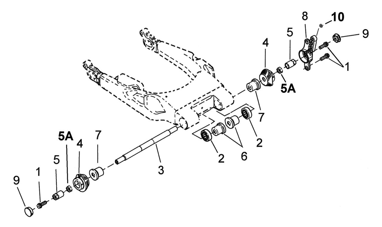 SWINGARM PARTS FOR TOURING 2009 TO PRESENT - view 1 Main image