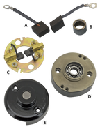 2-BRUSH GENERATOR PARTS FOR MODELS 1958-1981 - view 2