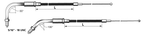 T02 - THROTTLE & IDLE CABLE 1981-1989 BIG TWIN & 1981-1985 SPORTSTER - view 2