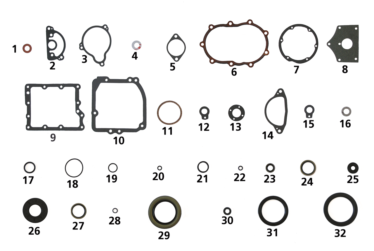 TRANSMISSION GASKET & SEALS FOR 1936-1986 4 SPEED BIG TWIN - view 2