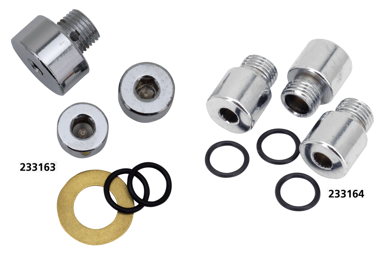 CHROME ALLEN HEAD OIL PUMP AND TAPPET SCREEN PLUG SET - view 3