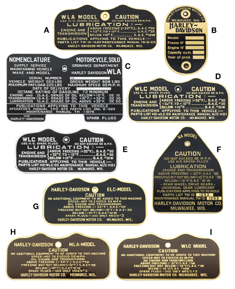 VINTAGE CAUTION & DATA PLATES - view 1