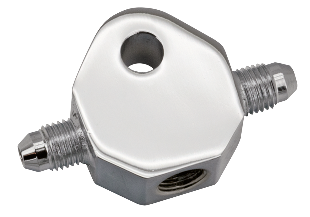 CHROME PLATED CUSTOM BRAKE LINE TEES - view 1