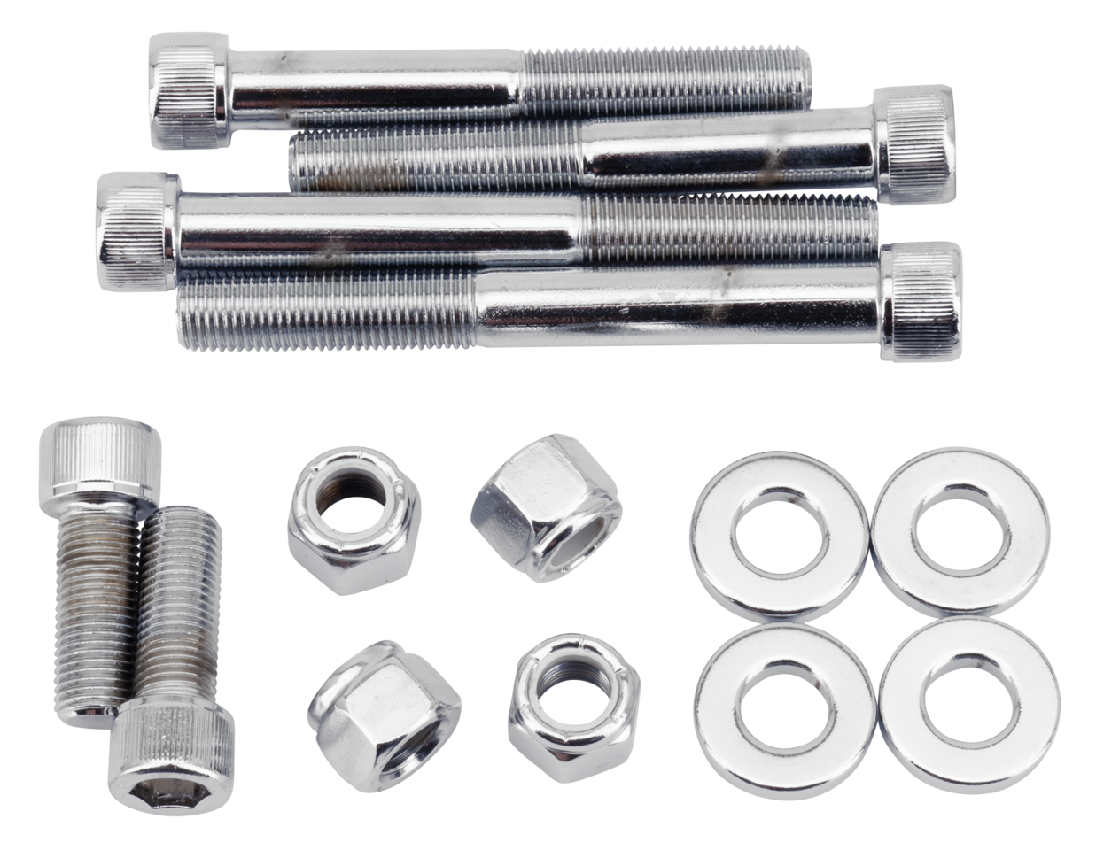 CHROME LOWER MOTOR MOUNT SCREW KIT FOR SOFTAIL - view 1