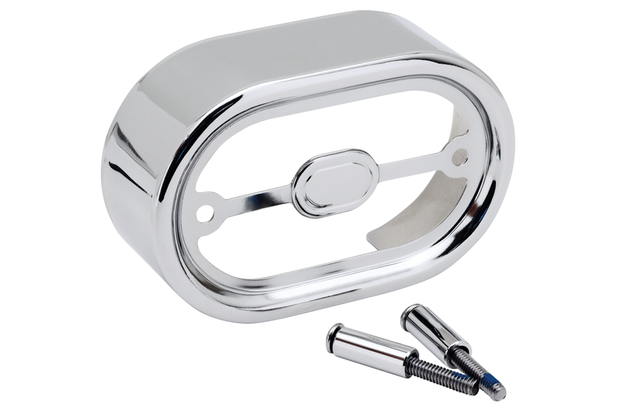 CHROME PLATED OVAL SHAPED REGULATOR COVERS - view 1
