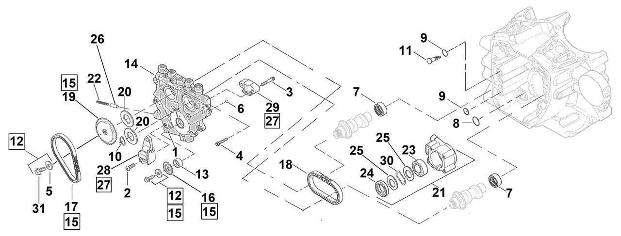 CAM CHAIN PARTS FOR LATE TWIN CAM - view 1