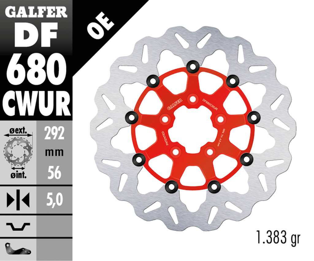 GALFER "WAVE" FLOATING DISC BRAKE ROTORS - view 2
