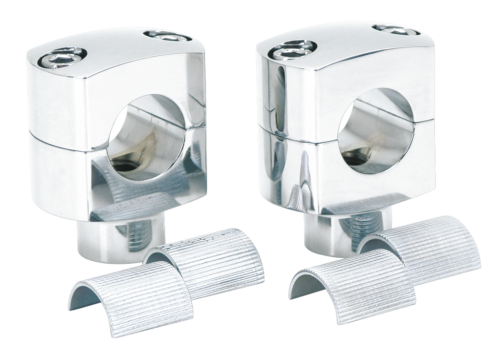 CHROME SQUARED BILLET RISERS - view 1