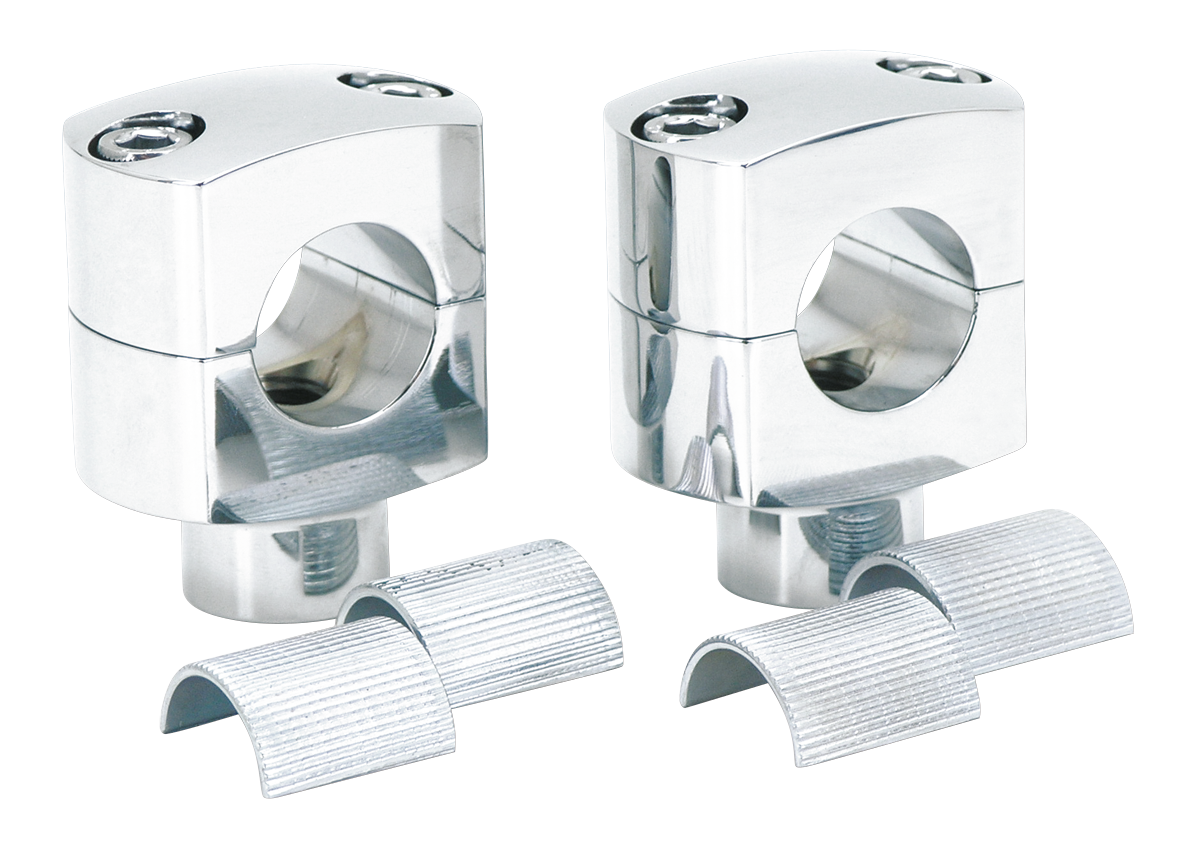 CHROME SQUARED BILLET RISERS - view 1