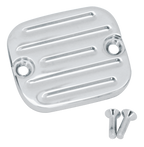 CHROME GROOVED MASTER CYLINDER COVER 1996 STYLE - view 2