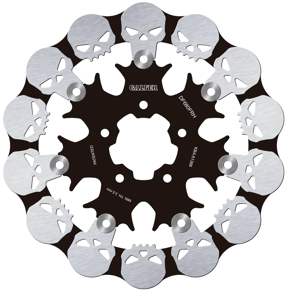 GALFER SKULLED DISC BRAKE ROTORS - view 2