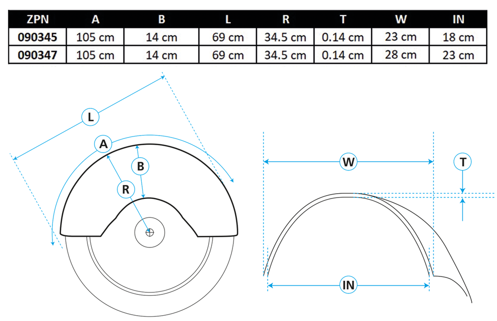 HERITAGE STYLE REAR FENDERS FOR CUSTOM APPLICATIONS - view 1