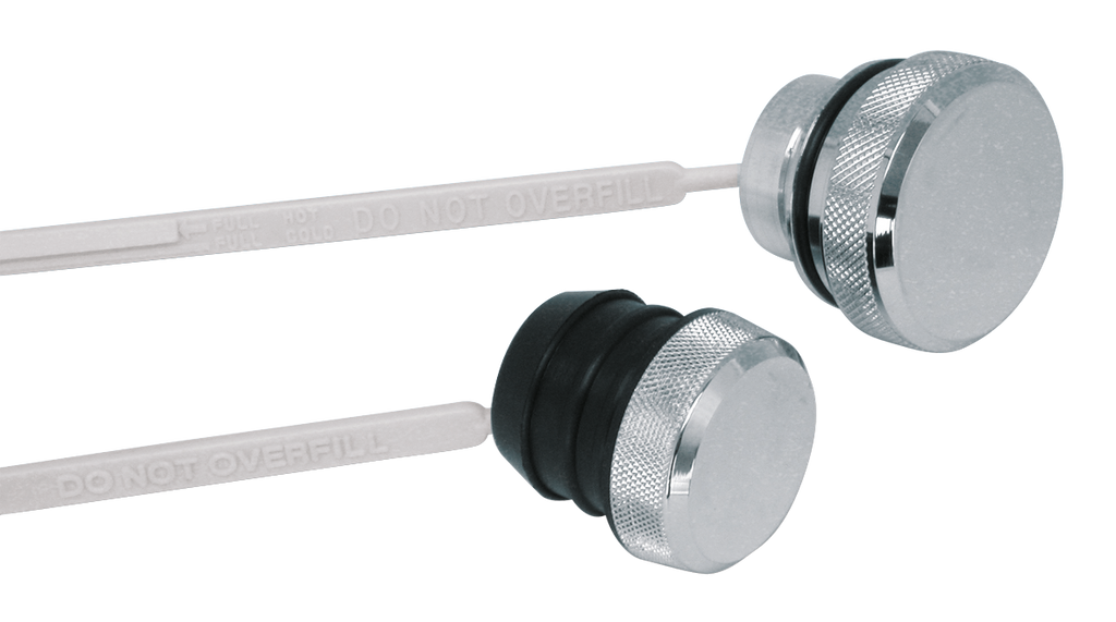 CHROME OIL TANK PLUGS WITH DIPSTICK - view 1