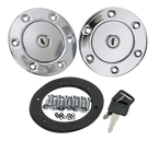 CHROME PLATED AERO-STYLE ALUMINUM GAS CAPS - view 1