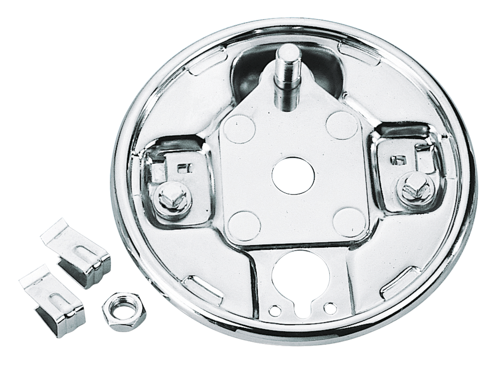 CHROME REAR BRAKE BACKING PLATES - view 1
