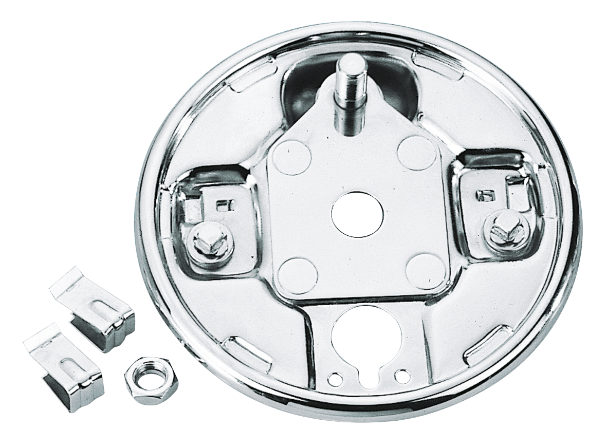CHROME REAR BRAKE BACKING PLATES - view 1